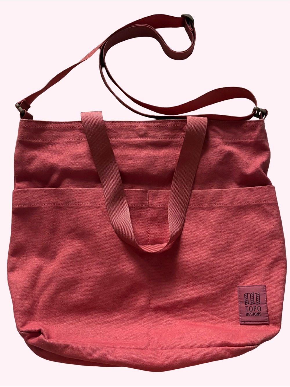 Topo Designs Dirt Tote Bag Marsala Shoulder Strap Backpack